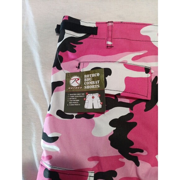 Rothco Tactical BDU Military Cargo Pink Camo Shorts XL Army Fatigues Uniform - Picture 3 of 7
